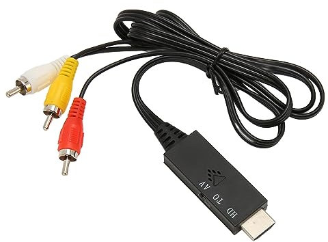 Convertitore da HDMI a, Adattatore Convertitore Video Composito da HDMI a CVB, Supporto da 720P a 1080P, Compatibile con TV Stick, IOS TV, PC, Laptop, HDTV, DVD