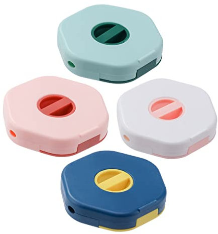 BESTonZON 4pcs Cable Management Box Portable Cord Winder Data Cable Storage Box for Charging Cord Organizer Built Phone Stand Fits under Desk