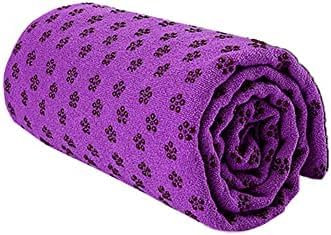 Mikrofaser Hot Yoga Handtuch, Yoga Mat 183x63cm rutschfest Fitnesstuch Weich Atmungsaktiv Antirutsch Yogatuch Gilt für Fitness Ausbildung (183x63cm,Klassisches Lila)