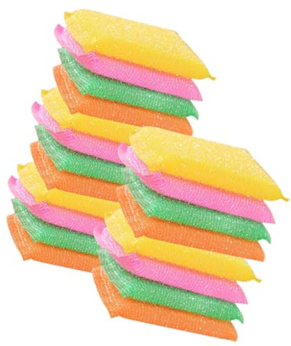 Generisch 20stücke Küchenschwämme Kratzfreie Spülpads Aus Weichem Mikrofaser-Schaum Für Geschirr Und Oberflächenreinigung Zufälligen Farben