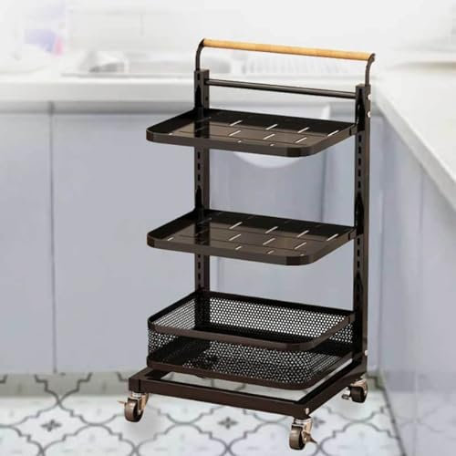 Saucepan Lid Organiser for Cupboard Kitchen Stand Pan Rack Pot Lid Holder While Cooking Microwave Shelf White,Black-3 * 2boards*1basket