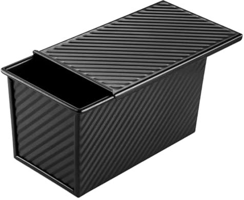 Cabilock Moule À Pain Cannelé En Acier Carbone Avec Couvercle Antiadhésif Pour Pain Maison Et Toasts - Moule À Pâtisserie 22X12X12 Cm Pour Boulangerie Et Cuisine