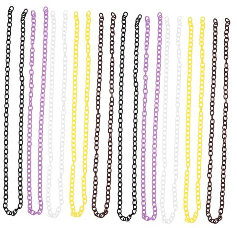 Homoyoyo 10 Stück Zubehör Für Taschenuhrketten Spielzeugkette Brillenzubehör Gefälschte Kette Zubehör Für Schmuckketten Kettenglieder Aus Kunststoff Farbige Ketten Brillenkette Plastik