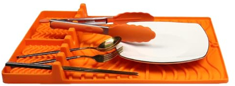 Silikon-Grillmatte, Grill-Silikon-Matte - Silikongrill-Spatelmatte mit Ölführung Design,Hitzebeständige Seitenregal Tablett für Outdoor-Grill-Küchenarbeitsplatte