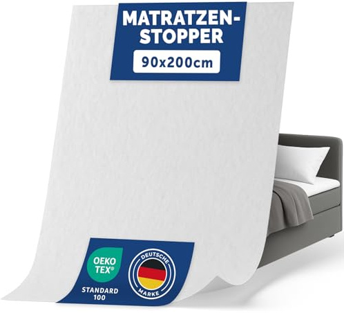 Blumtal - Matratzenunterlage für Lattenrost 90x200cm Schutz - Oeko-TEX Zertifiziert - Lattenrostschoner - Antirutschmatte Matratze - Topper Stopper - Anti-Rutsch-Unterlage waschbar bei 30 °C