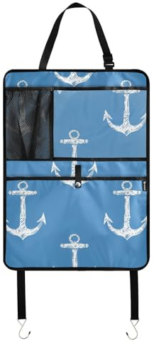 sanluoli Blue Ocean Protezione Auto Per Tablet Auto Sedile Posteriore Organizer Kid Kick Mat Con Tasche