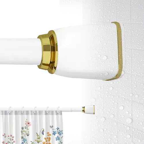 Asta per tenda da doccia regolabile 80 525 cm, telescopica, installazione senza trapano, robusta tensione per tenda da doccia per bagno, asta estensibile per tenda da porta