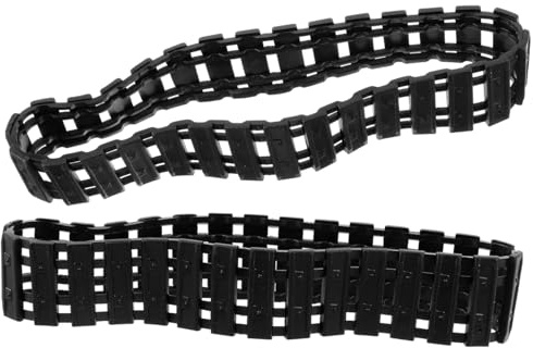 Parliky 2 pièces Chenilles Plastique pour Voiture Télécommandée Rc de Rechange Robustes pour Châssis de Tank Robot DIY Stabilité et Adhérence Renforcées
