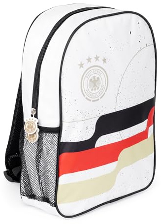 Offiziell Lizensierter DFB Kinder Rucksack – Retro Fußballtasche mit Logo-Reißverschluss – Ca. 12L Sportrucksack für Jungen & Mädchen, Ideal für Schule & Kindergarten (37cm x 28cm)