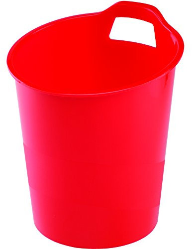 Fellowes 0009601 Cestino Gettacarte Green2Desk, Trasparente Rosso