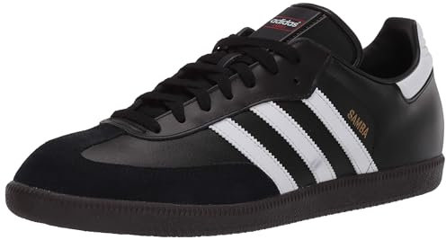 adidas Herren Scarpe in Pelle Samba Fussballschuh, Schwarz Weiß Schwarz, 47 1/3 EU