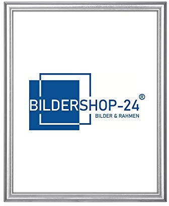 Bildershop-24 Bilderrahmen Poster Foto Kalypso 48 X 68 cm Silberglanz Vintage