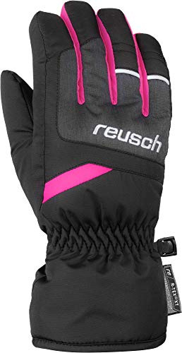 Reusch Barn Bennet R-Tex Xt handskar, svart/svart melange/rosa glo, 5