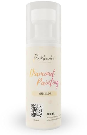 Picmondoo Diamond Painting Versiegelung, Die weltweit erste originale Versiegelung, Für besonders strahlende & glitzernde Bilder, Garantierter Halt deiner Steinchen, Made in Germany