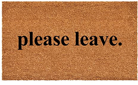 Calloway Mills Please Leave Doormat (Tan/Black, 24 x 36)