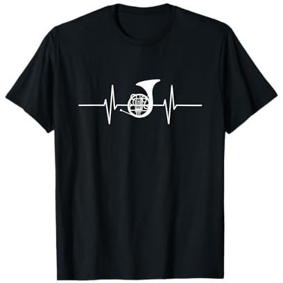 Instrument Musik Hornspieler EKG Herzschlag Horn T-Shirt