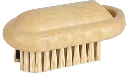 SPARTA Nail Scrub Brush Commercial-Grade, Heavy-Duty Hand and Fingernail Brush with Stiff Bristles for Gardeners, Mechanics, And Foodservice Personnel, Plastic, 5 Inches, Tan