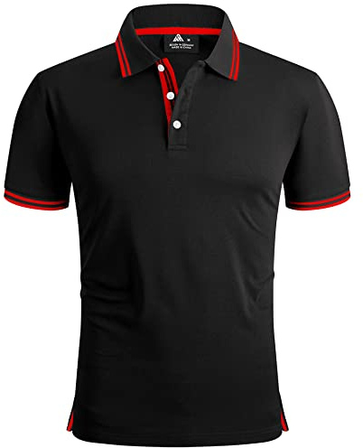 SwissWell Poloshirt Herren Kurzarm Atmungsaktiv Golf Tennis Sport Polo Shirts Sommer Freizeit T-Shirt