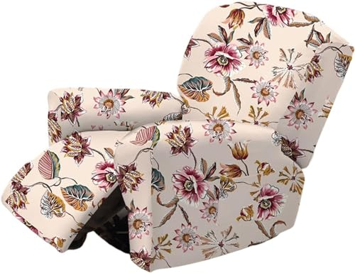 Sesselschoner für Relaxsessel Sesselbezug 8/6/4Teilig Komplett Sesselschoner Stretch Sesselauflage Relax Mit Armlehnen Sessel Überwurf Bezug Hochlehner Relaxsessel Mit Elastischem Boden ( Color : #34