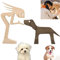 RHQFDM Holzschnitzerei für Hunde Handgemachte Hund Holzschnitzerei Familie Haustier Holzschnitzerei Holzschnitzerei von Hunden und Menschen Geschnitzte Holzdekorationen für Hundeliebhaber