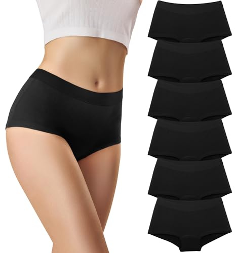 Libella Confezione da 6 Mutande Donna Cotone Slip Donna Elasticizzato Biancheria Intimo Traspirante Comode Culotte Confezione Mutandine da Donna, Mutandine morbide BL L