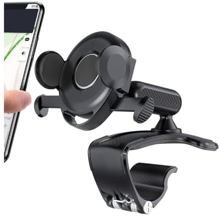 CGEAMDY Support De Téléphone Multifonction, Support De Téléphone Voiture Rotation à 360 Degrés, Réglable pour Tableau Bord Et Pare-Brise, Tableau Bord Socle Téléphone Portable Automobile Car Phone