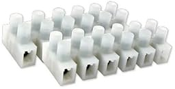 Konkaver 6-poliger Klemmenblock, weiß, ideal für elektrische Verbindungen und elektronische Projekte.