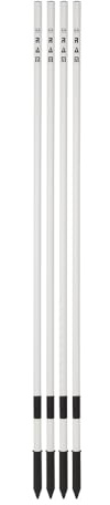 Ram Rugby Safety Corner Poles – Set of 4 - Flexible Spring Bases with plastic ground housing for Rugby & Football Club pitches