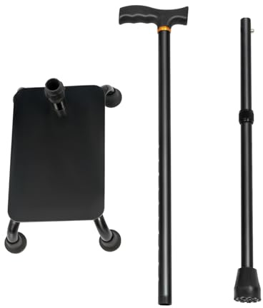 Bastone per scale per anziani, altezza regolabile 85 – 105 cm, equilibrio aiuta a camminare fino a 150 kg
