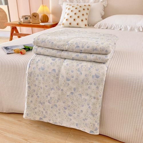 DOTBUY-SHOP Colcha Boutí, Fresco Cubrecama Suave Ligero y Transpirable, Cama Multiusos para Primavera y Verano, Colchas para Cama 90/120/150/180 (Lila,150x200cm)
