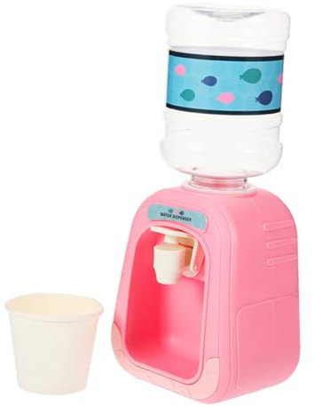 UPKOCH Mini Dollhouse Water Dispenser Cute Cartoon Drinking Fountain Model for Playtime Scenarios Safe Reusable Water Dispenser for Boys and Girls Creative Fun