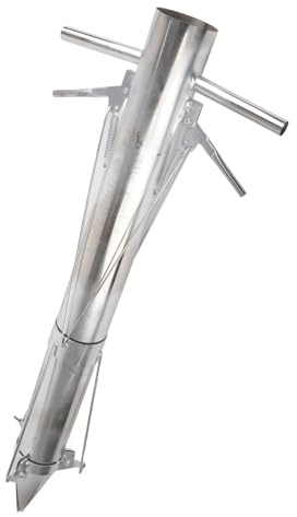 Pongnas Bulb Planter Tool, Seed Planting Tool Seed Planter Long Handled Bulb Manual Seedling Transplanter Stainless Steel Planting Garden for Greenhouse (Double handle four-pull cable)