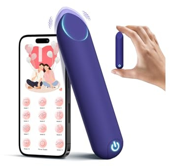 Mini Bullet Vibrator-Kh Adult Toys App Control Jumping Egg Female Sex Toys with 10 Vibration Modes Lipstick G Spot Dildo Clitoral Portable Vibrators Long Distance Discreet Vibrator for Women & Couples