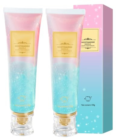 2 Pezzi Niacinamide dentifricio,Dentifricio sbiancante alla niacinamide, dentifricio sbiancante intensivo alla niacinamide 2025, dentifrici per denti bianchi, rimozione delle macchie naturale,B