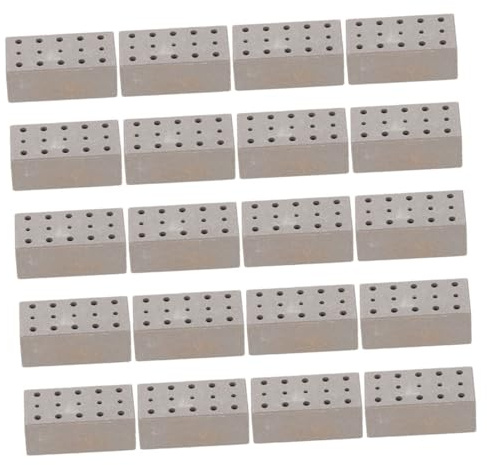 CLISPEED 30 pièces Mini Briques de Construction Poreuses pour Maison de Poupée Matériau Réaliste DIY pour Modelage Architectural Accessoires de Jardin Miniature Décoration