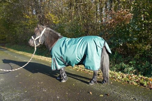 Pferdedecke Regendecke 1200D 65, 75, 85, 95, 105 Shetty Outdoordecke (Grün, 85 cm)