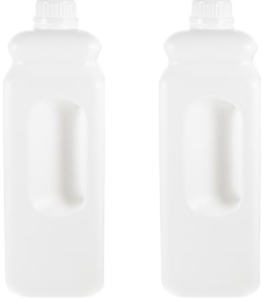 OFFIGAM 2 pezzi Brocca Plastica con Manico Ergonomico Contenitori Riutilizzabili Sigillati Caraffa per Acqua Adatta Uso Domestico e Laboratorio Riutilizzabile