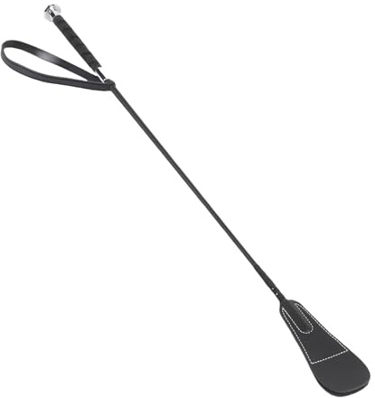 Luocute Frustino da Equitazione, Frusta da Dressage con Impugnatura Antiscivolo e Cinturino da Polso in Gomma, Frusta da Cavallo da 68 Cm per Il Controllo del Palmo e per L'equitazione (Black)