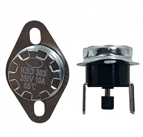1 Stück/KSD301/KSD303 45°C–150°C Manuelle Rückstellung 10A Grad Celsius Thermostat Normalerweise geschlossener Temperaturschalter Steuerungszubehör(60C)