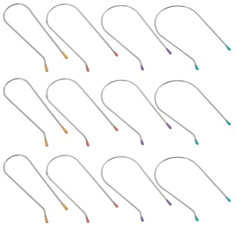UKCOCO 32 Pinces Métalliques en U pour Bigoudis Chauffants – Assortiment 8 Pcs Tailles 2,54 Cm, 3,2 Cm, 3,81 Cm, 4,45 Cm – Clips de Rechange Robustes pour Coiffure à Domicile,