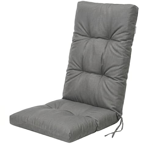 Bjird - Liegenauflage, Auflage Gartenliege 120x50x8 cm - Polsterauflage für Sonnenliege, Auflagen für Deckchair - wasserabweisend, leicht zu reinigen - Graphit