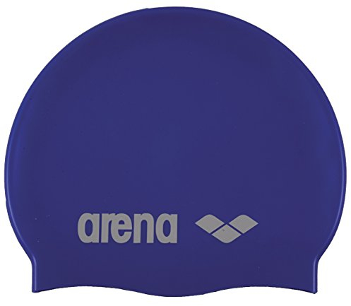ARENA Unisex – Erwachsene Classic Silicone Badekappe, Skyblue-White (77), Einheitsgröße EU