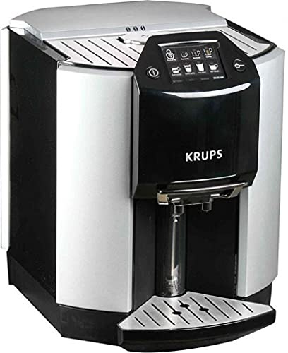 Krups Espresseria EA9010 Bean to Cup Coffee Machine, Silver, Black, 17 Drinks, Self Cleaning, Touch Screen