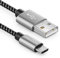 deleyCON 0,5m Nylon Micro USB Kabel Ladekabel Datenkabel Metallstecker Laden & Synchronisieren Handy Smartphone Tablet