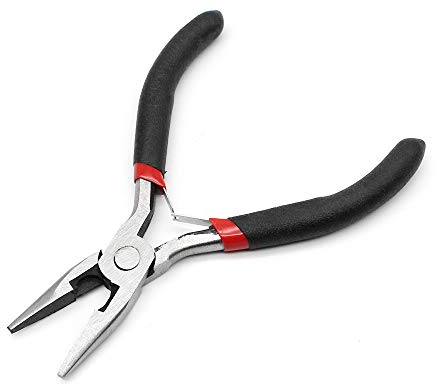 YapitHome Pinza a Punta Piatta DIY Mini ago Naso Gioielli Pinze Naso Lungo Pinze Pinza Becchi ago Utilizzato Nella Creazione di Gioielli, 117 mm Lunghezza