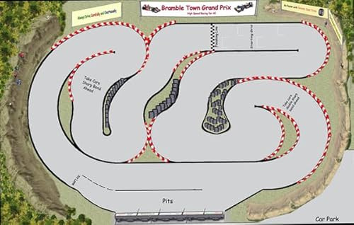 Winding Racetrack Activity Play Mat - Pretend Play, Role-Play, Teach & Learn - 130 x 85 cm