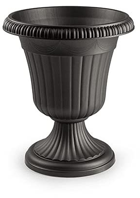 CABLEPELADO Maceta Copa, Macetero Copa, Florero Copa, Diseño Roma, Macetero Redondo, Tiesto, Fabricado en PP5 Apto balcón, jardín, Patio, Interior, 46 cm diámetro x 54 cm Altura, Color Negro