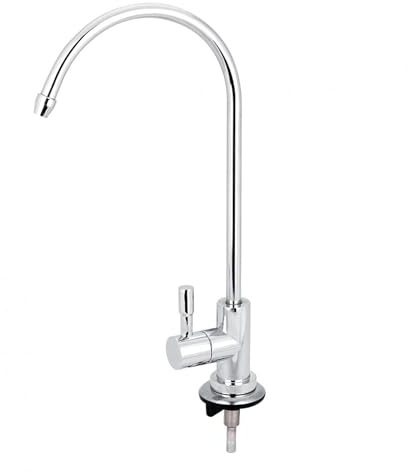 Rubinetto Lavello Cucina,Miscelatore Cucina Lavandino Cucina Ruotato a 360° Rubinetto da Cucina In Lega di Zinco con Collo D'oca Rubinetto,Miscelatore Monocomando per Acqua Fredda da Cucina Bagno