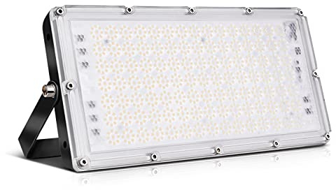 Ankishi 100W LED Strahler Außen, 3000K Warmweiß LED Fluter, Superhell 10000LM Flutlicht IP65 Wasserfest Aussenstrahler Flutlichtstrahler LED Scheinwerfer Licht Aussenstrahler für Garten, Garage