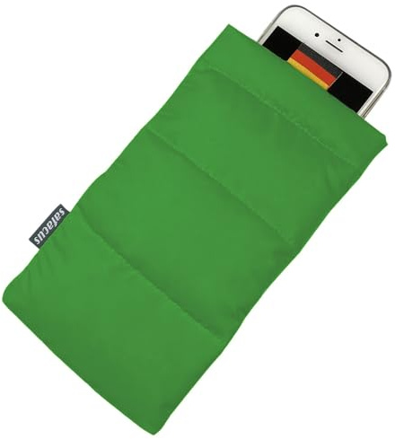 SAFACUS Funda térmica para teléfono móvil, universal, funda de plumón, calcetín de Navidad, regalos para teléfonos móviles, móviles de invierno, para iPhone 14, 13, 12Plus X, Samsung Galaxy (verde)